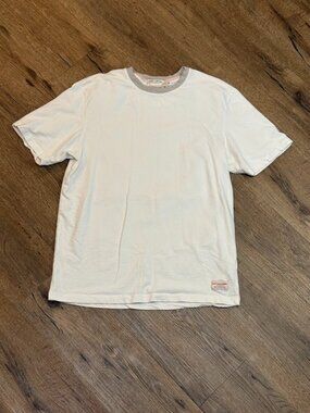 Scotch & Soda Amsterdam Ribbed Crewneck Tee White Large